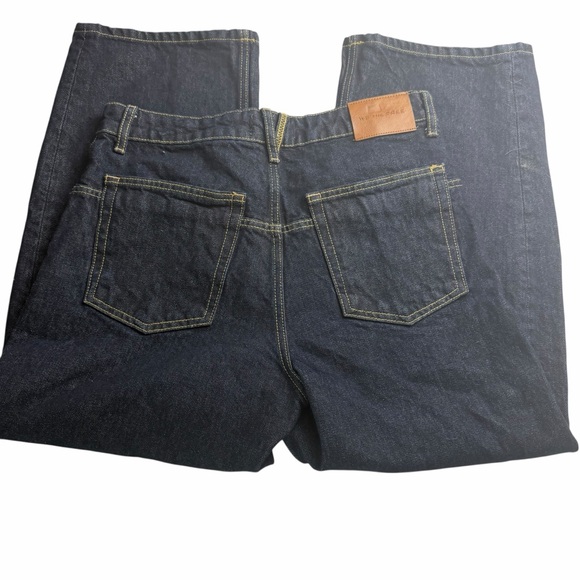 We the Free Wide leg high waisted Barrel leg button fly dark wash jeans size 27 - Picture 4 of 10